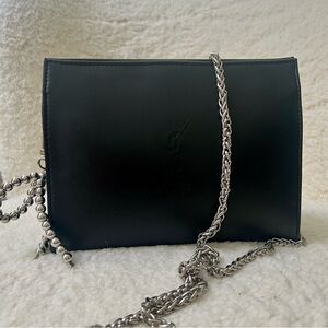 Yves Saint Laurent Upcycled Black Vegan Leather Chain Bag